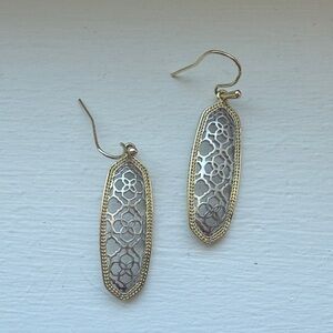 Kendra Scott Gold and Silver Floral Earrings